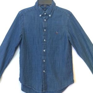 boys’ navy ralph lauren button down shirt